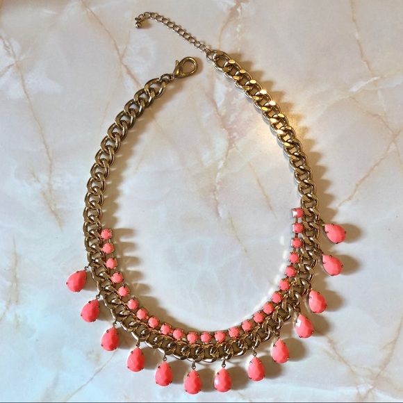 Francesca's Collections Jewelry - Gold and Coral Statement Necklace